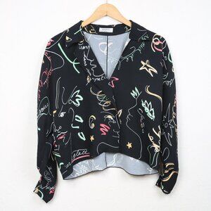BABATON ARITIZIA Graffiti Print Blouse